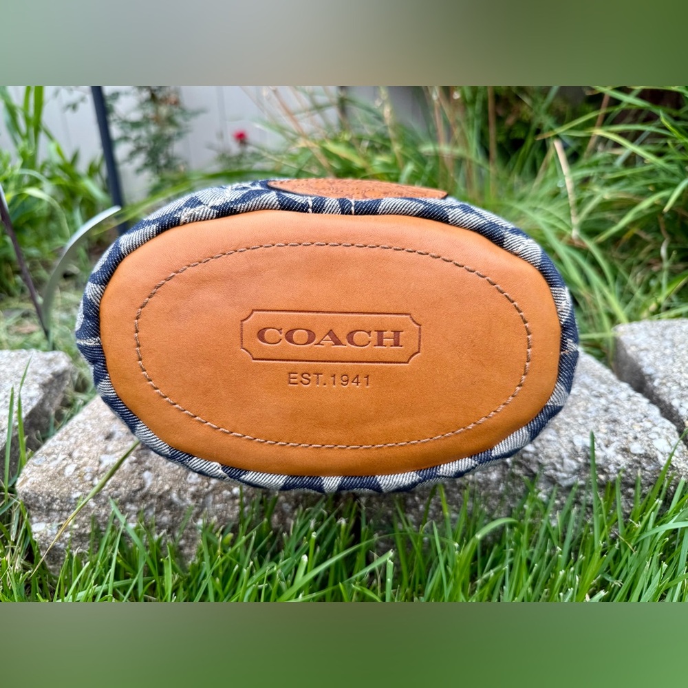 SOLD ‼️Coach Denim Floral Duffle 2007 - Picture 3 of 13